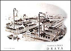Tvornica šibica Drava, gravura iz 1909.